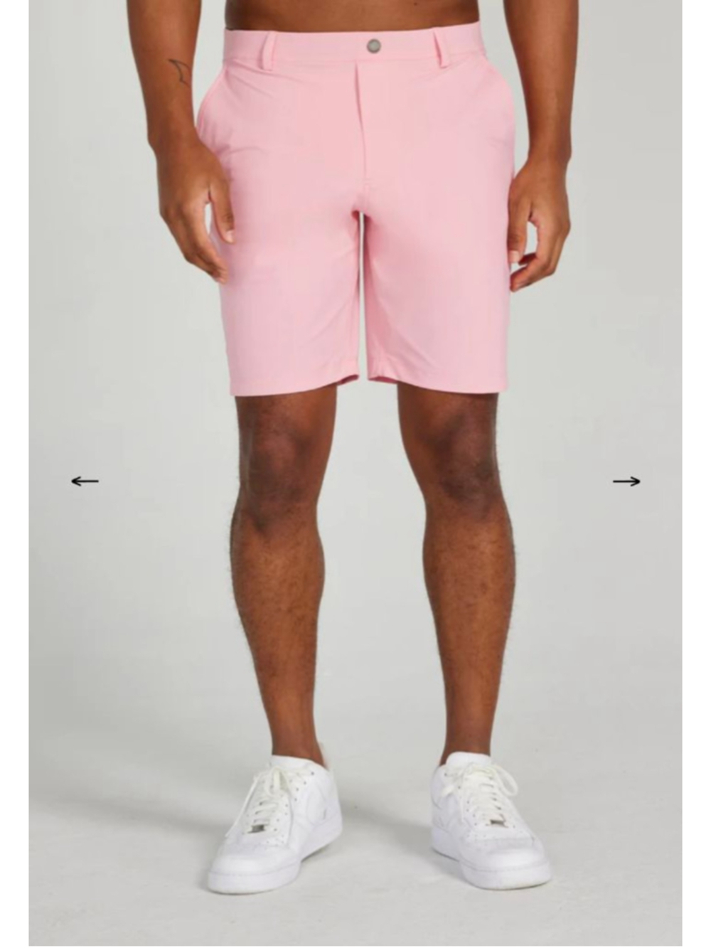 Men's REDVANLY Pink Golf Pull-On Shorts S with Red Accents